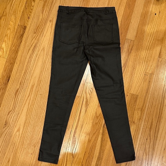 Women's Black Shine Pants - Picture 3 of 3